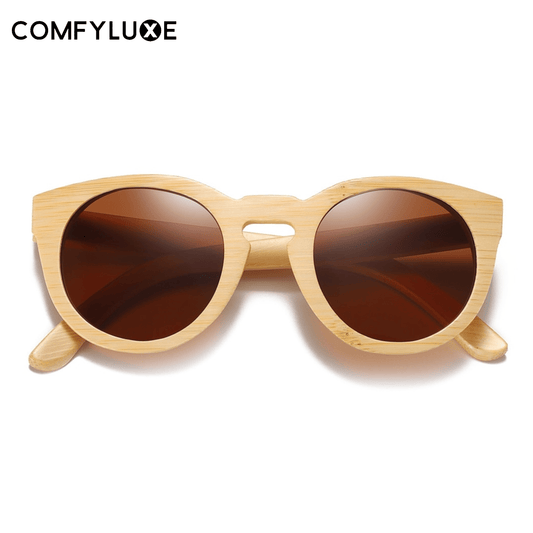 Bamboo Sunglasses with Polarized UV400 Protection for Men and Women -  Classic Vintage Style Sunglasses - ComfyLuxe