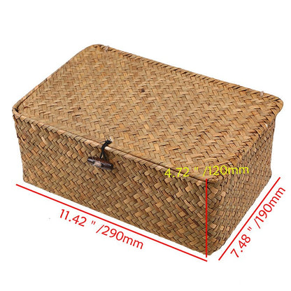 Handmade Woven Seagras Storage Boxes Makeup Organizer - ComfyLuxe