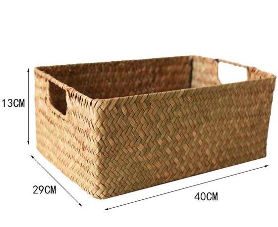 Natural Seagrass Wicker Basket Storage Container Suitable for All Daily Organizaiton - ComfyLuxe